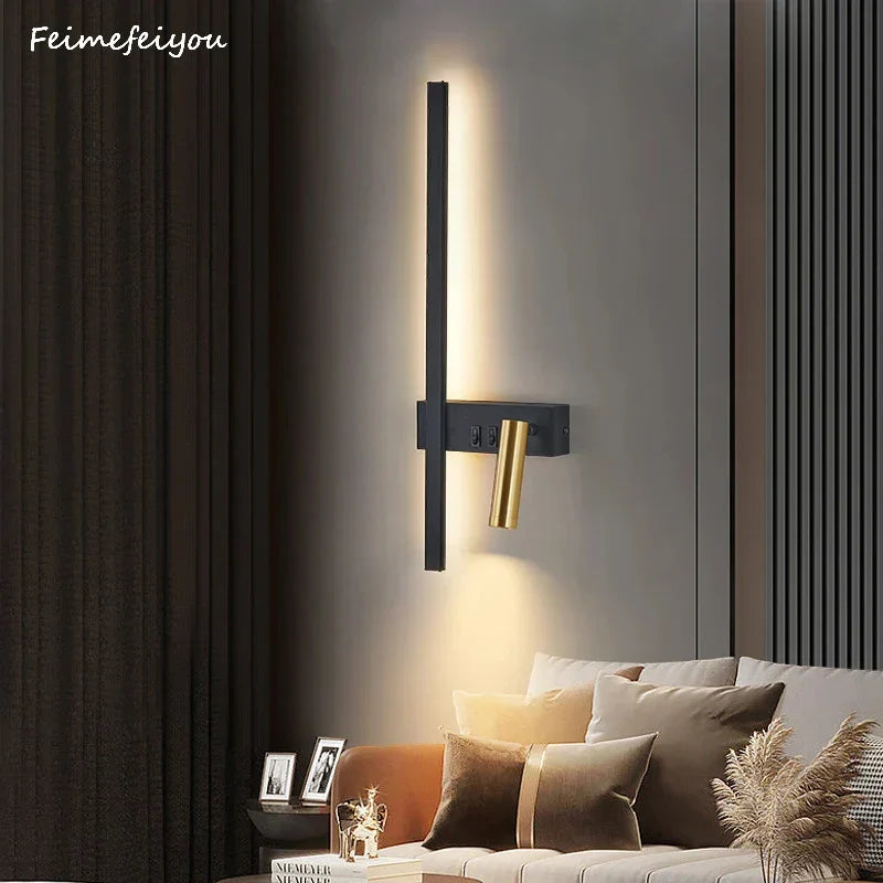 AuroraGleam Nordic Wandleuchte | Moderne LED-Wandlampe für Schlafzimmer & Wohnzimmer | Stilvolle Innenbeleuchtung