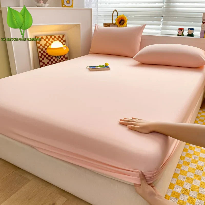 SoftHaven Baumwolle Matratzenschoner | Gummiband-Spannbettlaken | Waschbar | King & Queen Größen | 1 Stück