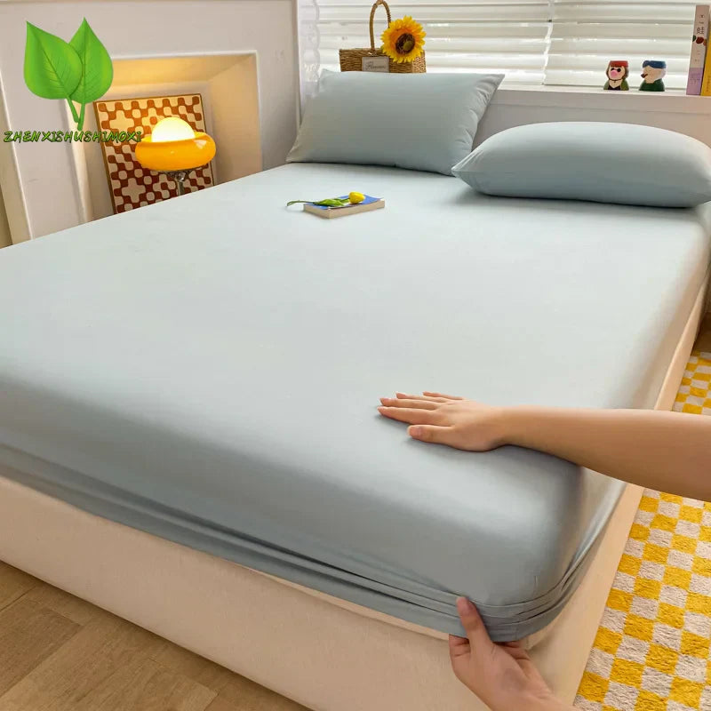 SoftHaven Baumwolle Matratzenschoner | Gummiband-Spannbettlaken | Waschbar | King & Queen Größen | 1 Stück