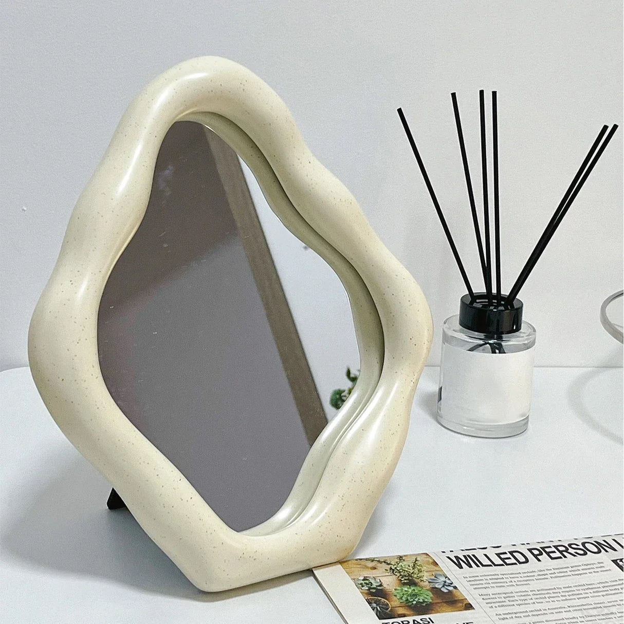 ZenForm Wabi-Sabi Wandspiegel | Minimalistisches Design | Dekor für Wohnzimmer und Schlafzimmer