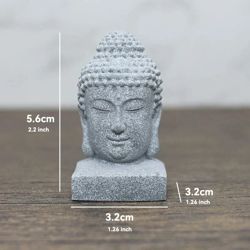 TranquilStone Buddha Figuren Set | Meditative Mönchs Statuen | Zen Garten Dekoration | Achtsamkeit & Feng Shui Deko für Zuhause