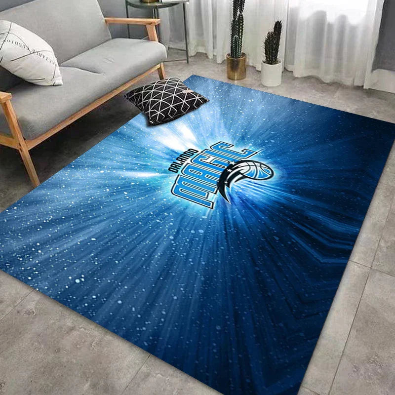 CourtComfort Rutschfester Küchenläufer | Waschbare Basketball-NBA Fußmatte | Teppich für Bad, Wohnzimmer & Flur