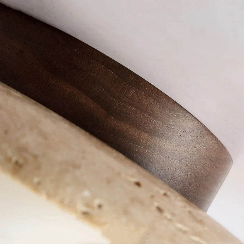 StoneGlow Travertin Hängelampe | Eingebautes Design | Elegante Beleuchtung für Flur und Treppen