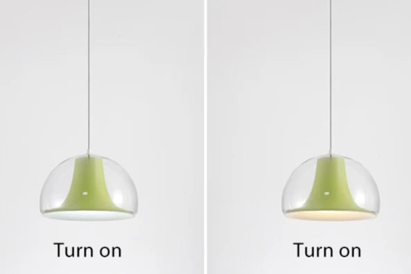 Glasya Halbkreisförmige Quallen Glas Pendelleuchte | Elegante Beleuchtung | Modernes Design | Deko für Zuhause