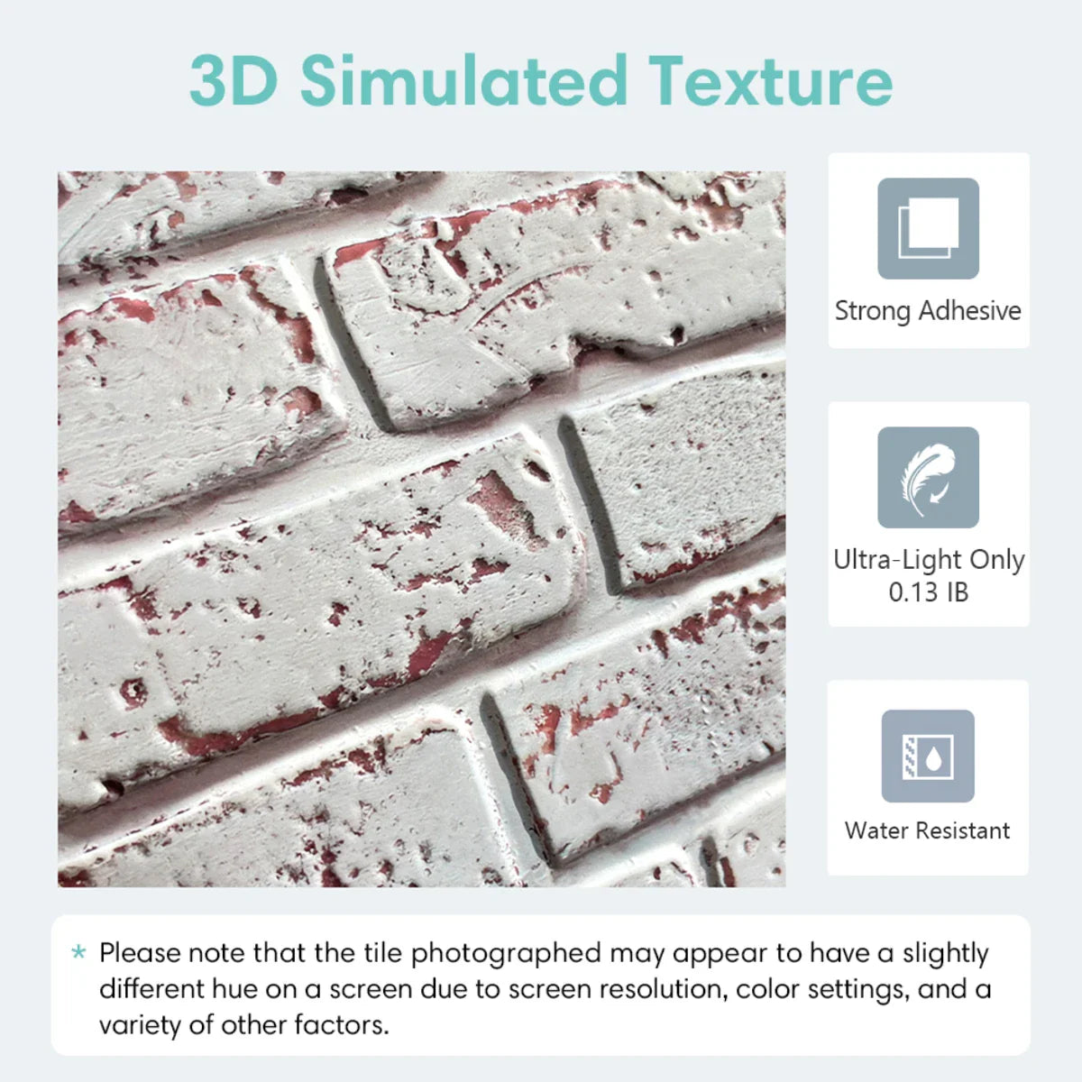 BrickLine Selbstklebende Wandpaneele | 3D Ziegeloptik | Wasserfest | Einfache Installation