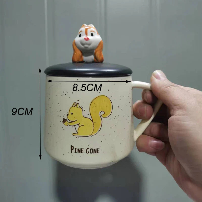 CupBuddy Niedliche Cartoon-Keramiktasse | Kaffeetasse & Milchteebecher | Frühstückstasse als Geschenkidee & Trinkgeschirr