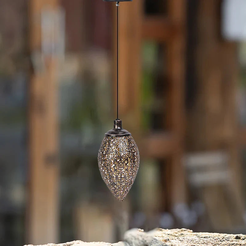 SolarisGlow Tropfenförmige Solar-Laterne | Wasserfall-Lichtdesign | Outdoor Solarleuchte | Garten & Terrasse Beleuchtung