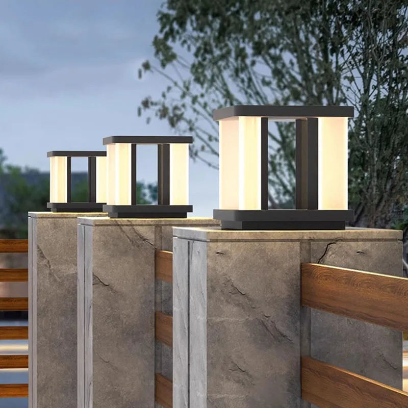 AuroraBeam Solar Pfostenlampe | LED-Außenbeleuchtung | Nachhaltig & Wetterfest | Kabellose Gartendeko