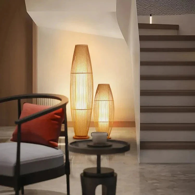 EcoTower Bambus Stehlampe | Natürliches Design | Energieeffizientes LED Licht | Nachhaltige Dekoration