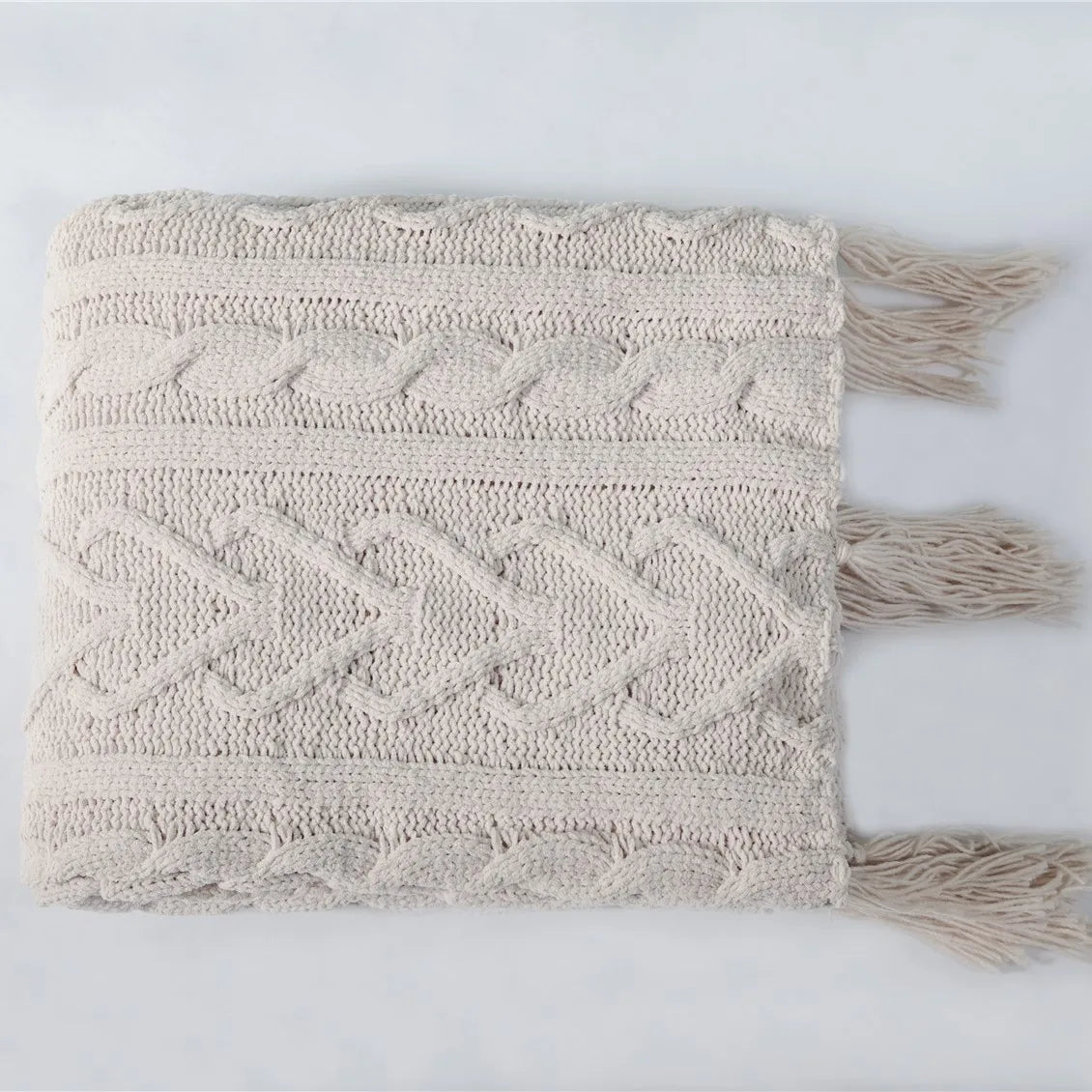 HeartKnit Kuscheldecke aus Chenille | Strickdesign | Für Bett & Sofa | Weich & Gemütlich