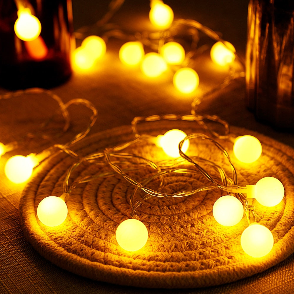 LumaBubbles LED Lichterkette Feenblasen Ball Licht | Festliches Licht | Warmweiß & Mehrfarbig | Dekorative Beleuchtung