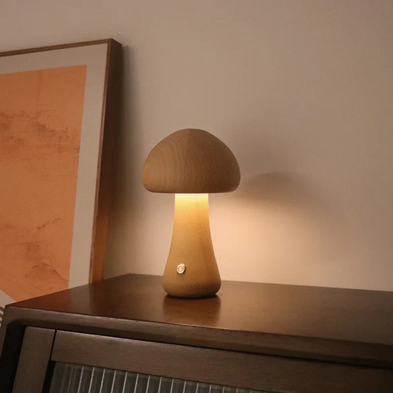 GlowMushroom Touch Lampe | Zauberhaftes Pilzdesign | Sanftes Licht | Moderne LED Tischlampe