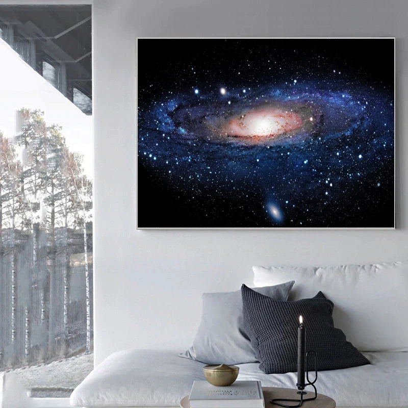 StarNova Nebula Leinwand | Moderne Wandkunst | Hochwertige Galaxie-Drucke | Dekoration für Zuhause