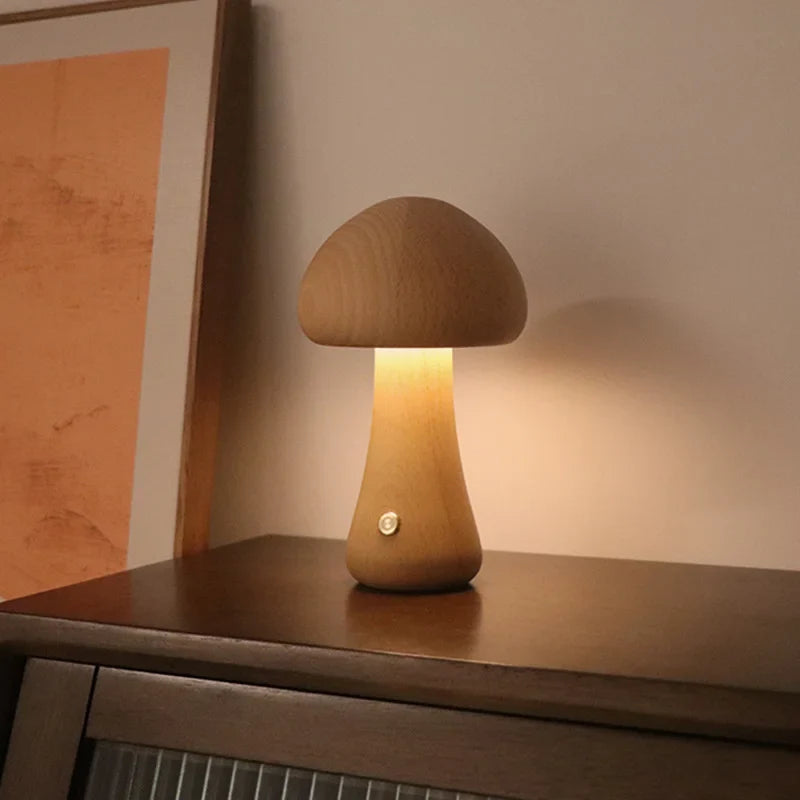 GlowMushroom Touch Lampe | Zauberhaftes Pilzdesign | Sanftes Licht | Moderne LED Tischlampe