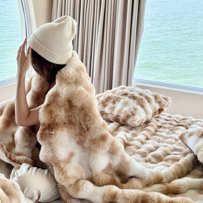 VelvetWarm Kuscheldecke aus Velours | Extra Dick | Für gemütliche Winterabende | Verschiedene Größen