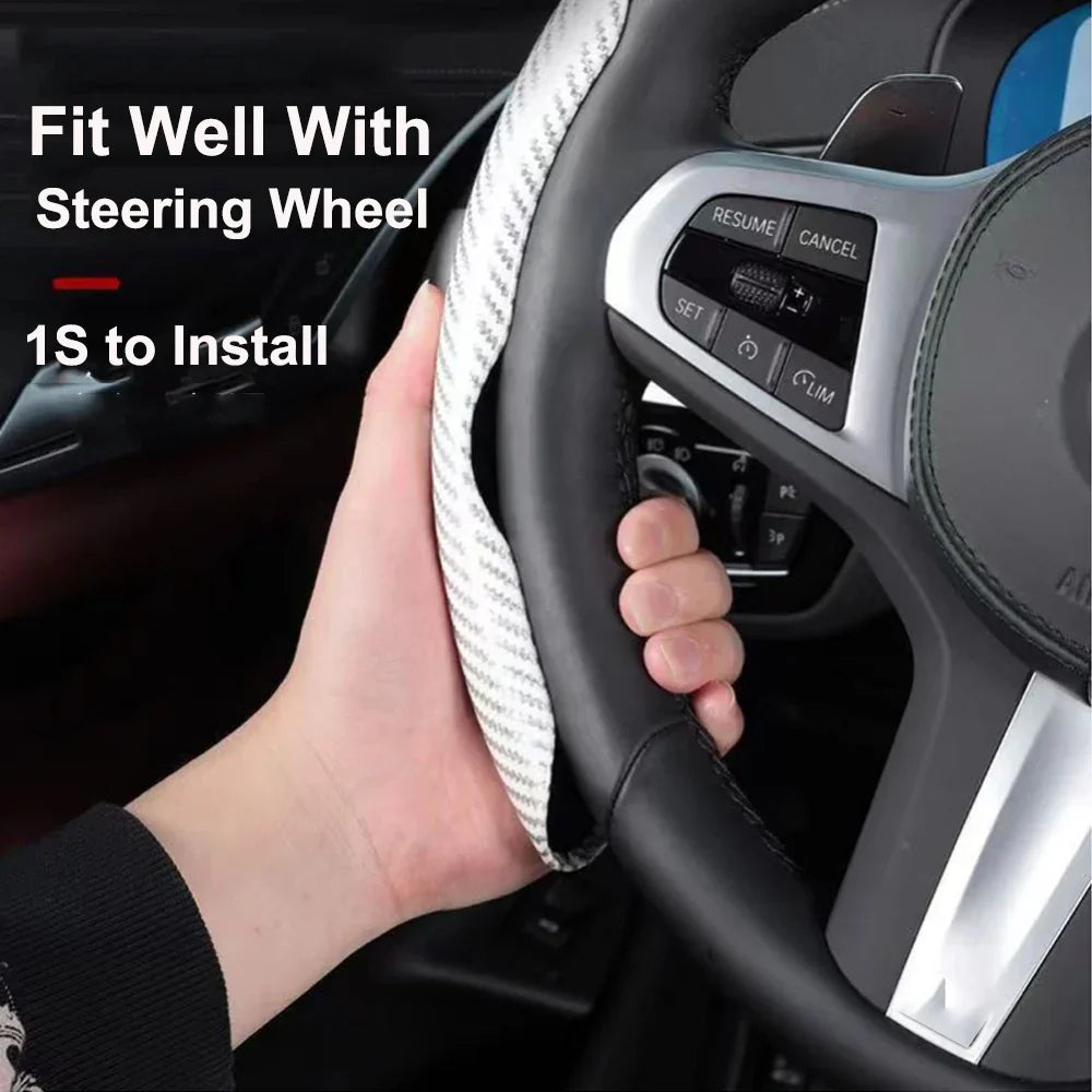 DriveStyle Lenkradbezug 36 cm | Rutschfester Auto-Lenkradschutz | Hochwertiges Material | Komfort und Stil