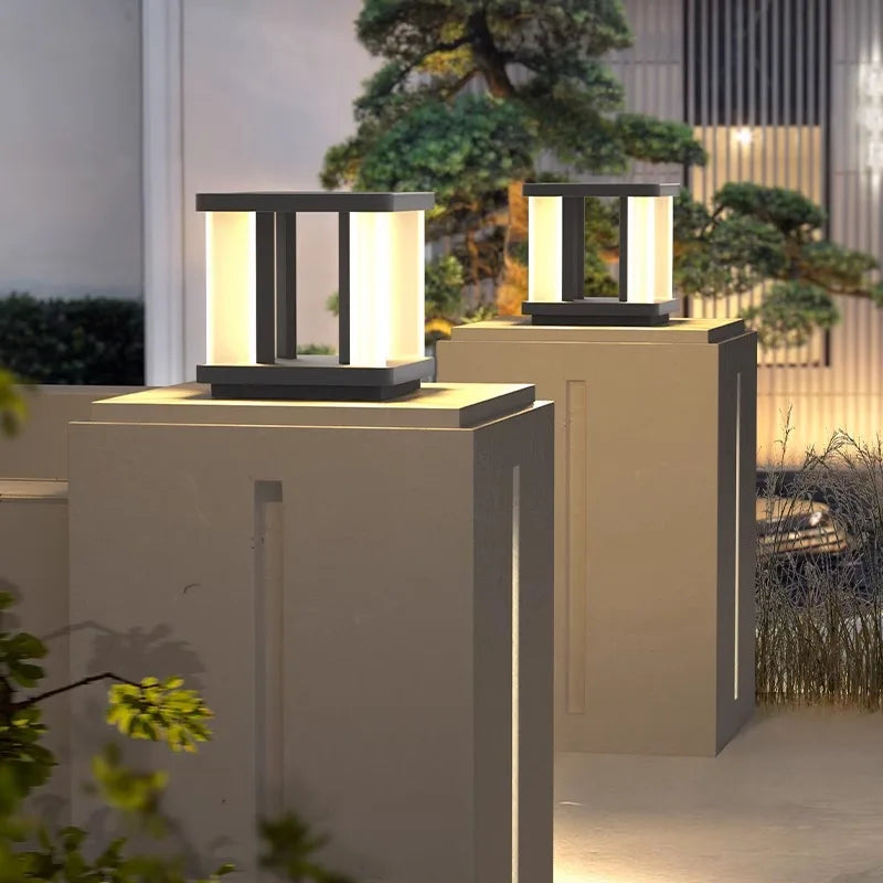 AuroraBeam Solar Pfostenlampe | LED-Außenbeleuchtung | Nachhaltig & Wetterfest | Kabellose Gartendeko