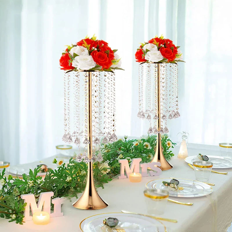 Florevia Metall Blumenständer & Kerzenhalter | Hochzeit Mittelstück | Blumenregal & Deko für Veranstaltungen | Elegante Tischdeko