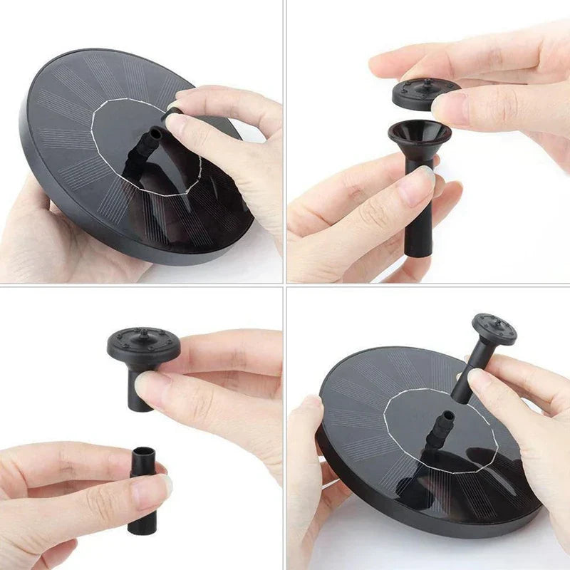 SolarSpring Vital Solarbrunnen | Schwimmende Teichpumpe | Gartendeko | Solar-Wasserspiel für Außen