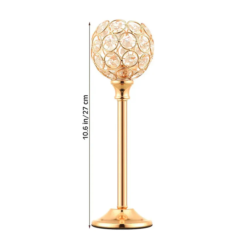 Aurealis Elegance Gold Kerzenhalter | Schmiedeeisen | Hochzeit & Dekoration | Luxuriöse Deko für Zuhause