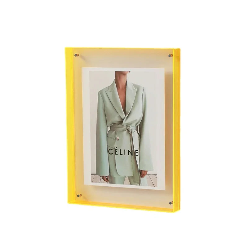 FrameLuxe Doppelseitiger Acrylfoto-Rahmen | Transparent & Modern | Magnetisch | Ideal für Zuhause & Büro