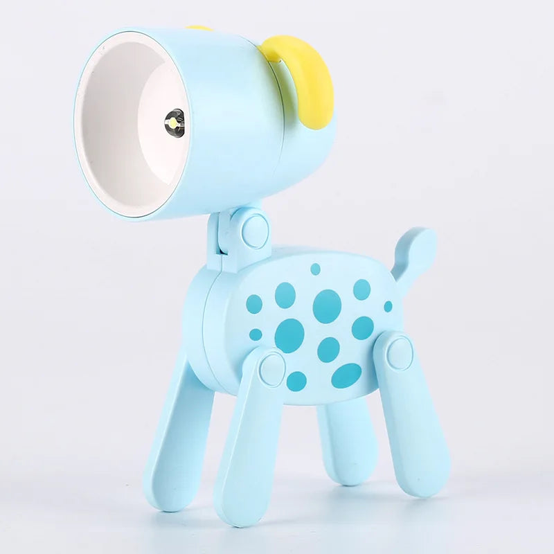 GlowBuddy Niedliche LED Nachtlampe | Mini Haustier Design | Hund, Reh & Dinosaurier | Klapp-Tischlampe für Kinderzimmer