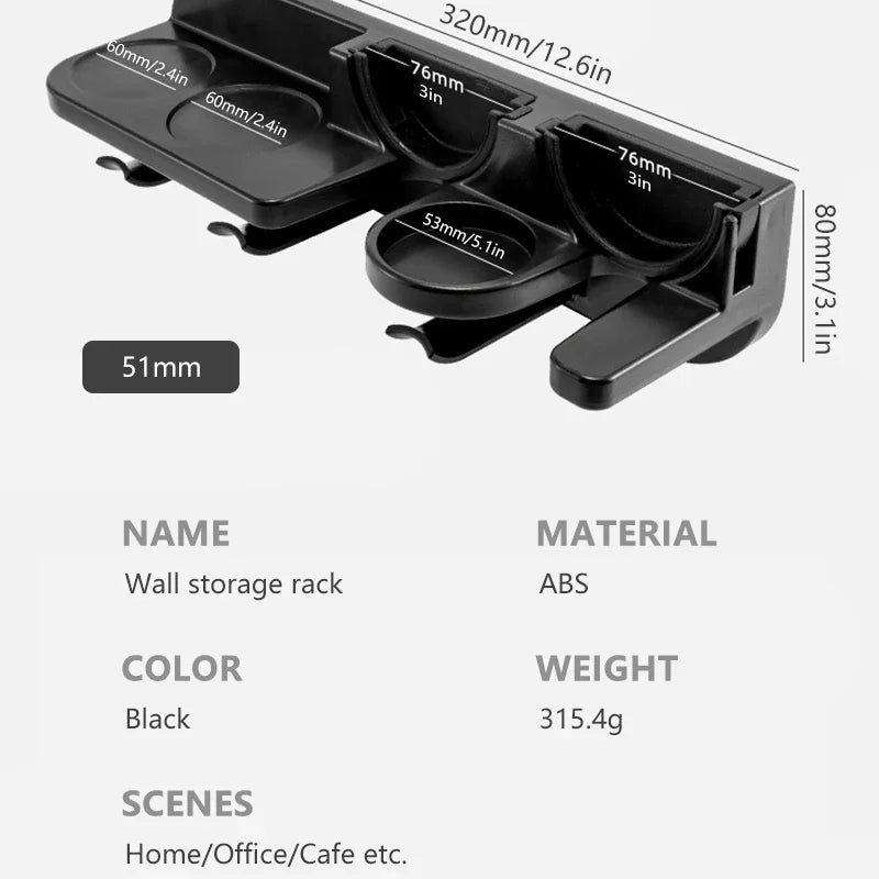 BrewOrganize Wandhalterung für Kaffee-Set | Aufbewahrungsregal für Küchenutensilien & Barista-Zubehör | Coffeeware-Organizer für Zuhause & Büro