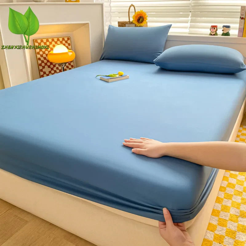 SoftHaven Baumwolle Matratzenschoner | Gummiband-Spannbettlaken | Waschbar | King & Queen Größen | 1 Stück