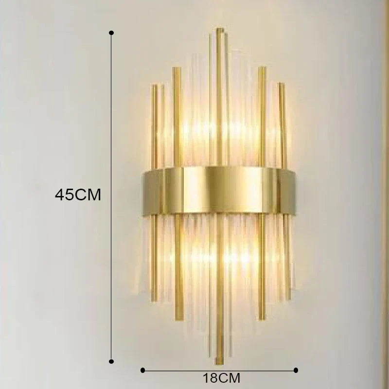GoldenLuxe Elegante LED-Wandleuchte | Luxuriöses Design in Gold | Stilvolle Wandbeleuchtung