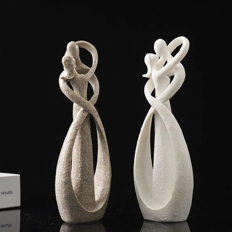 LoveSculpt Sandstein Liebhaber Statue | Hochzeitsdeko | Valentinstag Geschenk | Romantische Heimdekoration