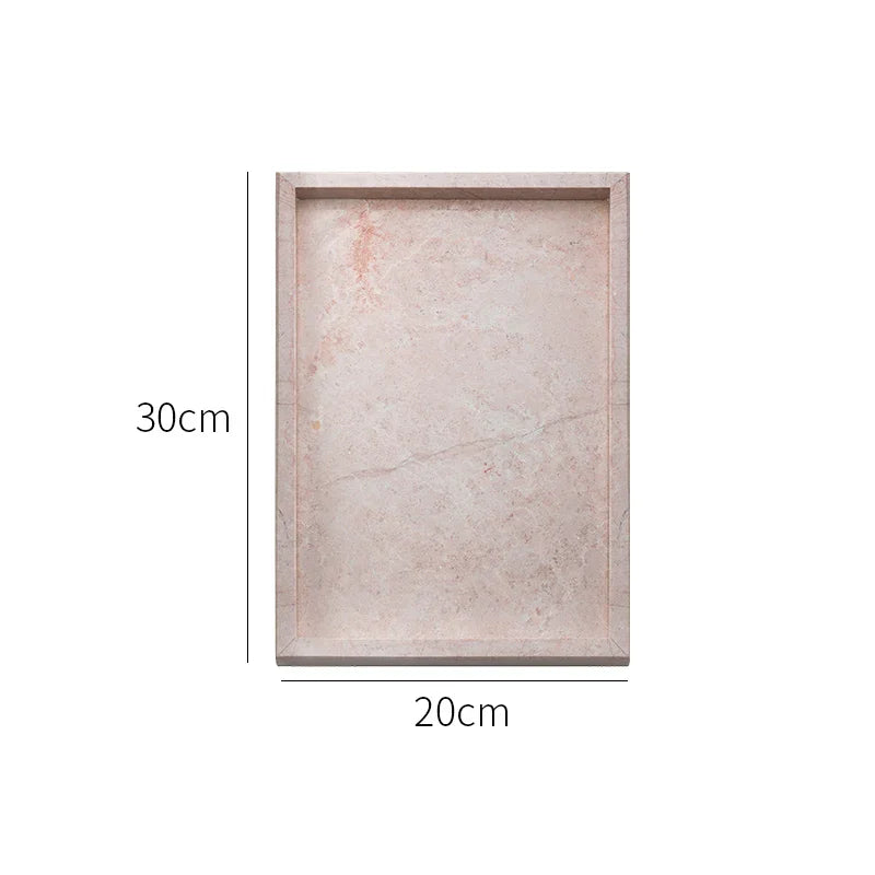 Rosella Marble Serviertablett | Elegantes Rosé-Marmor Dekotablett | Luxuriöse Dekoration & Praktisches Design