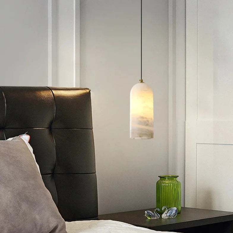 LustreStone Marmor-Pendelleuchte | Minimalistisches Design | Luxuriöse Hängelampe | Elegante Beleuchtung