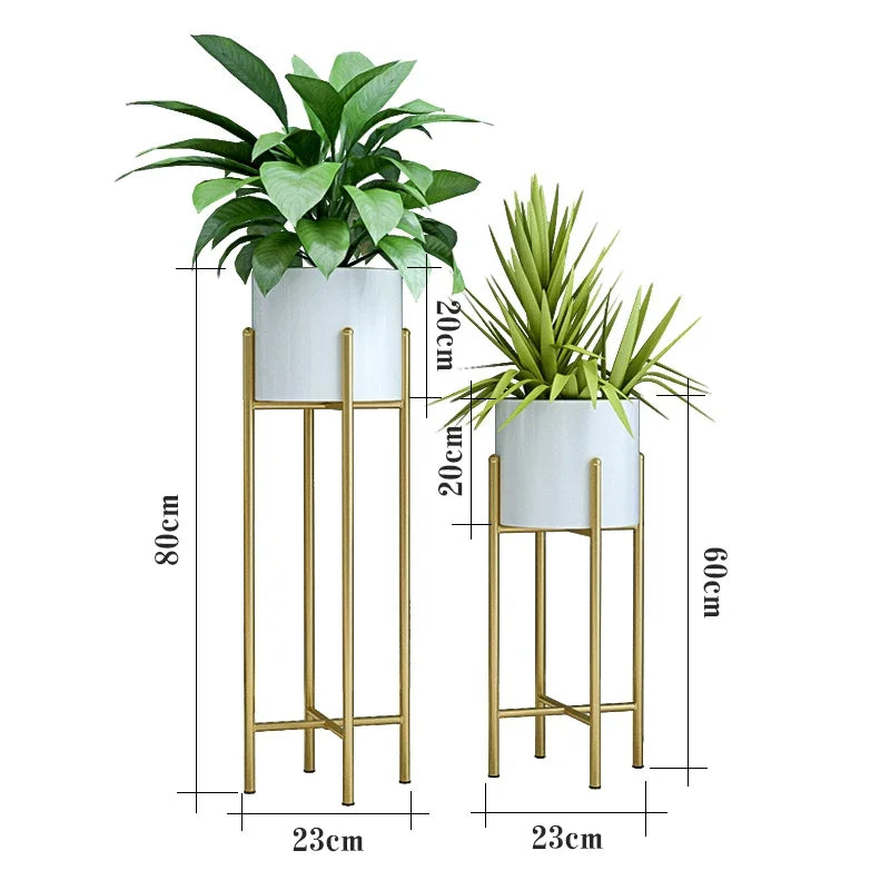 PlantaForm Metall-Pflanzgefäß 2er-Set | Dekorative Übertopfe für Innen und Außen | Modernes Design