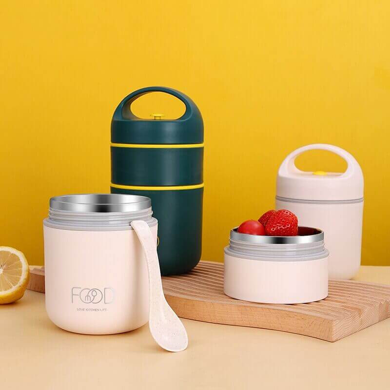 LunchBuddy Premium Mittagsbox | Auslaufsicher & Nachhaltig | Bento-Box mit Fächern | Ideal für Arbeit & Schule