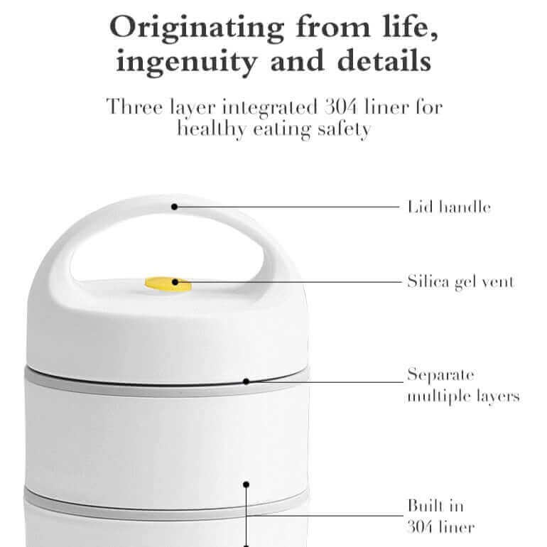 LunchBuddy Premium Mittagsbox | Auslaufsicher & Nachhaltig | Bento-Box mit Fächern | Ideal für Arbeit & Schule