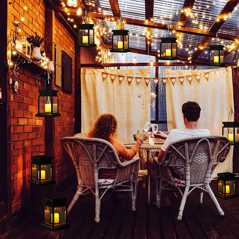 EcoLume Vintage Solar Kerzenlaterne | Wetterfest | Stimmungsvolle Außenbeleuchtung | Nachhaltige Dekoration