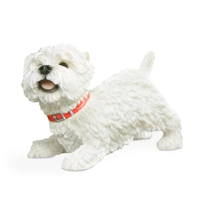 TerriCraft West Highland Terrier Figur | Harz Hundemodell | Deko für Zuhause & Auto