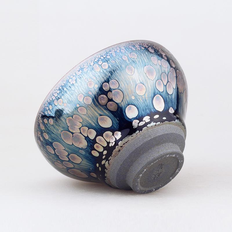 ZenTear Tenmoku Teetasse | Keramik-Teeschale im Ofen gebrannt | Kungfu-Teegeschirr im traditionellen Jian Zhan Stil