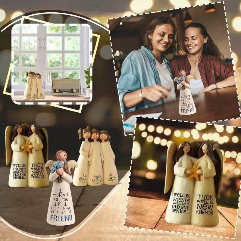 Angelique Engelstatue | Magische Dekoration | Spirituelles Kunstwerk | Skulptur für Zuhause