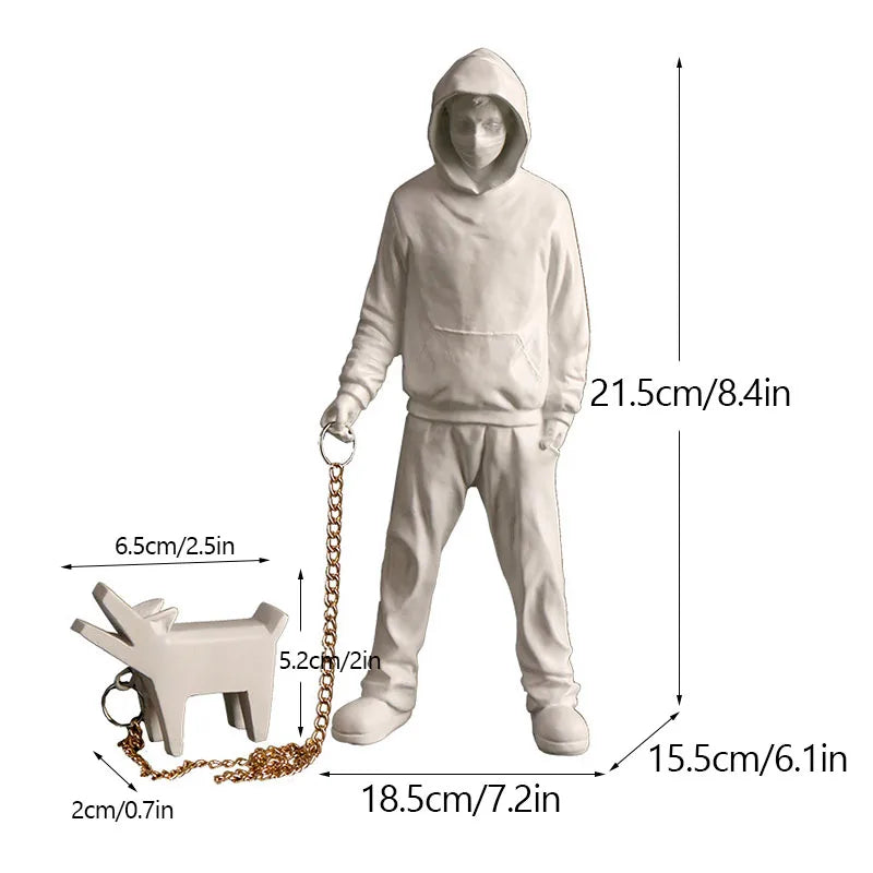 Artify Banksy Skulpturensammlung | Blume Werfer & Ballon Mädchen | Pop Art Figuren | Moderne Büro- & Heimdekoration