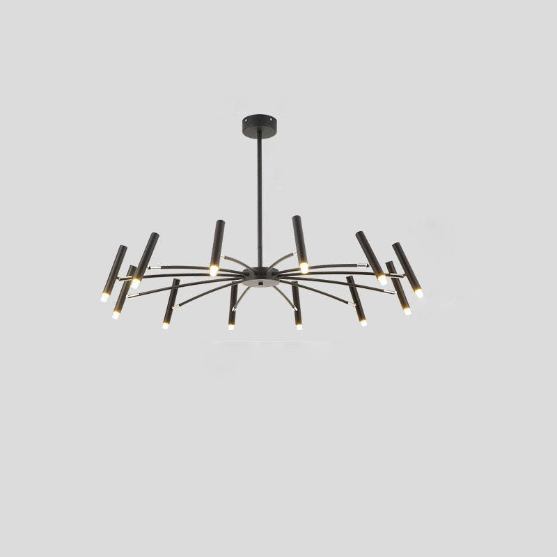 RadiaNova Kronleuchter im skandinavischen Stil | Runde Radioaktive Optik | 12/24 Lichter | Eisen & Aluminium für Wohnzimmer