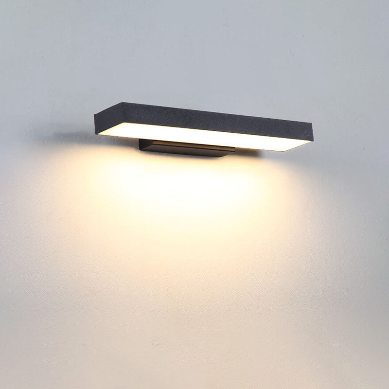 FlatLight Moderne LED Außenwandleuchte | Minimalistisches Design | Rechteckig & Wasserdicht | Mit Sensoroption