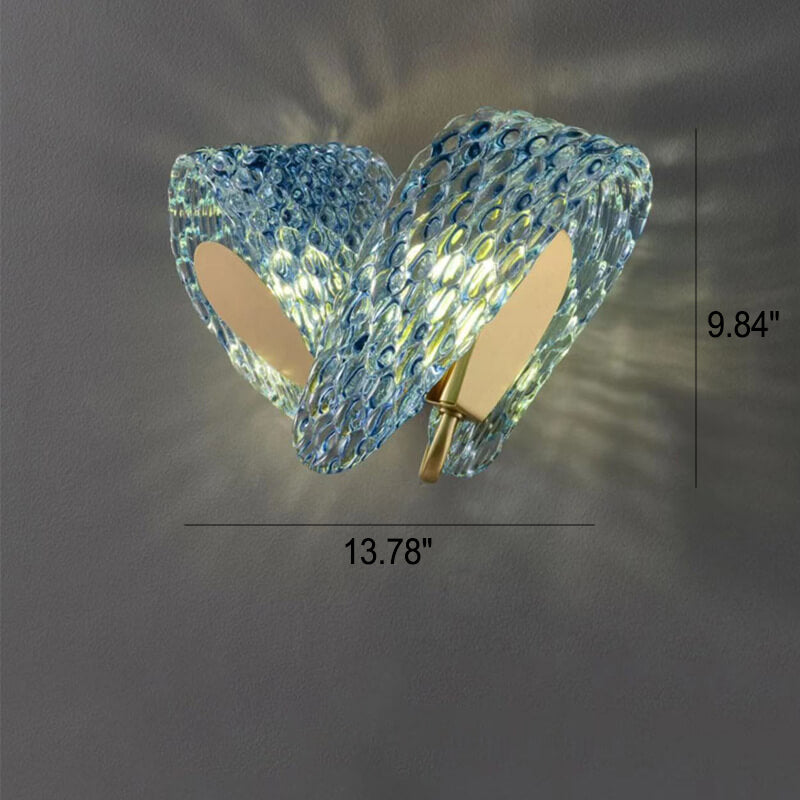 Floraluxe Moderne Blaue Blumen Wandleuchte | 2/3-flammig | Glas | Luxuriöse Wandbeleuchtung