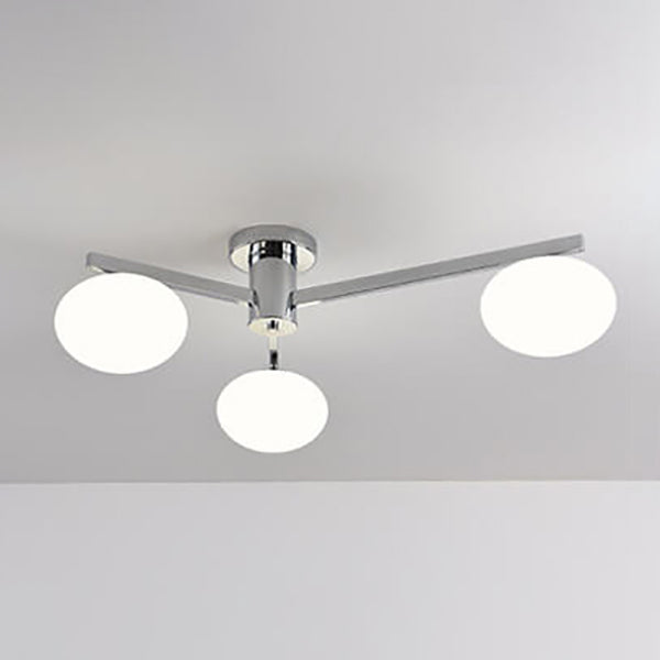 Elyrion AuraGlow Deckenleuchte | Nordisches Design | Glas & Metall | 3/4/5 Leuchten | Semi-Flush