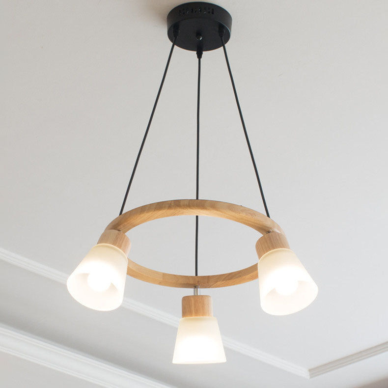 AvelaBird Nordic Kronleuchter | Massivholz-Design | 3/5-flammige Vogel-Hängeleuchte | Minimalistischer Stil