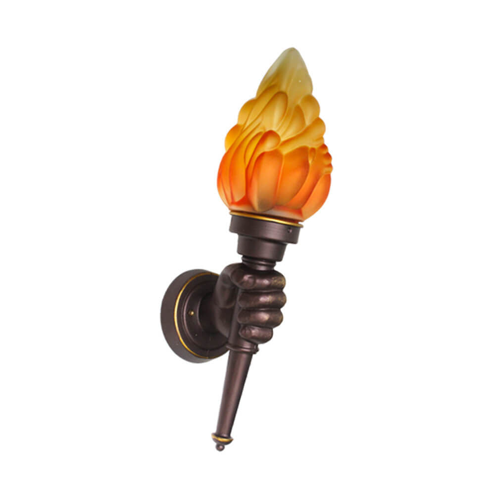 Torcina FlameGlow Wandleuchte | Vintage Design | Fackelstil | 1-flammig | Kreative Wandbeleuchtung