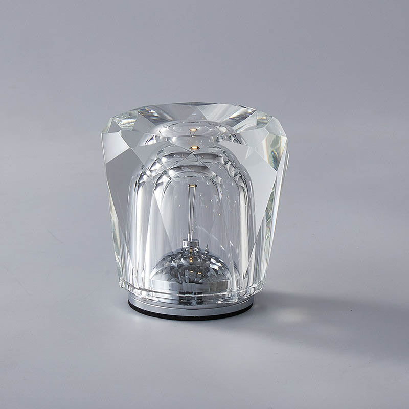 Crystavo Zylindrische Kristall LED Tischlampe | Kreatives Design | Perfekt für Schlafzimmer & Dekoration