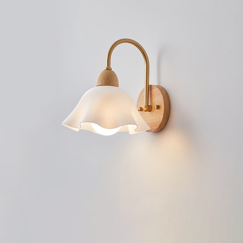 CeramiLume Kreatives Wandlicht | Holz & Keramik | 1-flammige Wandlampe | Wohnraumbeleuchtung