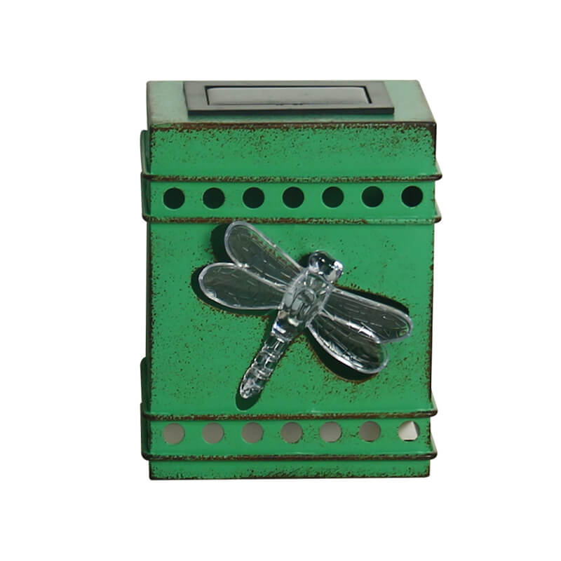 SolarForge Retro Solar Wandlampe | Quadratisches Box-Design | Aged Iron | LED Outdoor Beleuchtung