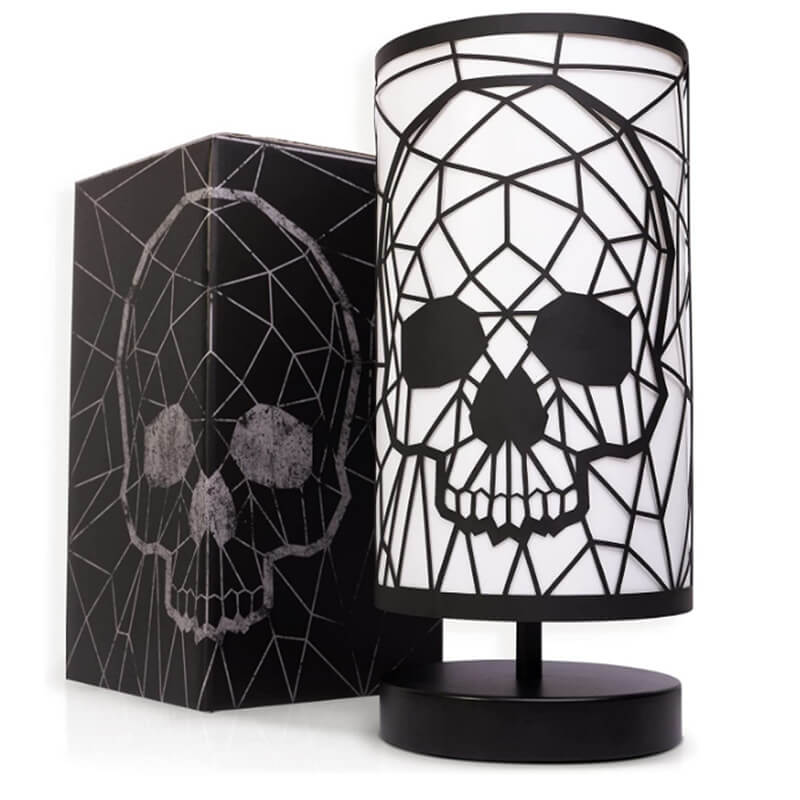 Gothika Metal LED Tischlampe | Kreatives Design | Zylindrisches Skelett | Dekorative Beleuchtung